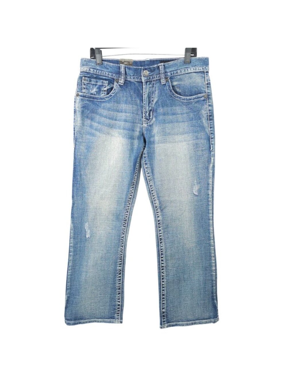 TK Axel Mens Bootcut Jeans 32x30 Stretch Western Blue Denim Vintage Style New